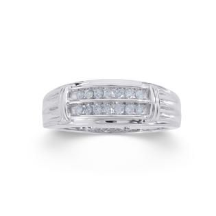 Sterling Mens 1/4 Cttw. Diamond Wedding Band Stylish As Him at 