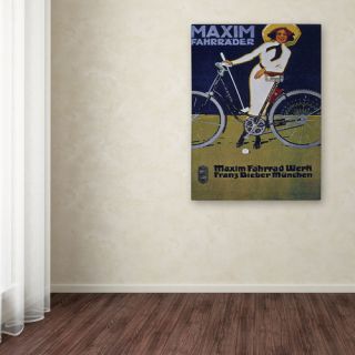 Trademark Fine Art Bike 43 Vintage Advertisement on Wrapped Canvas