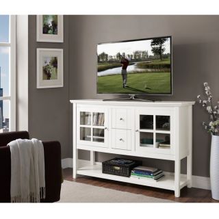 Black 52 inch Wood Console Table TV Stand