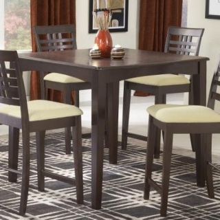 Hillsdale Tiburon 40 x 40 Counter Height Fix Top Dining Table Espresso