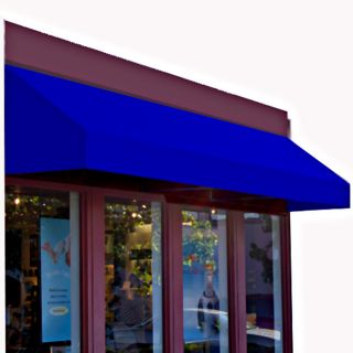 Awntech 424.5 in Wide x 36 in Projection Bright Blue Solid Slope Window/Door Awning