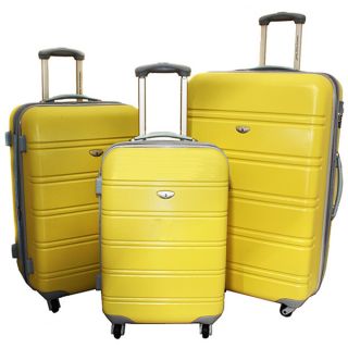 American Green Yellow Travel 3 piece Lightweight Expandable Hardside
