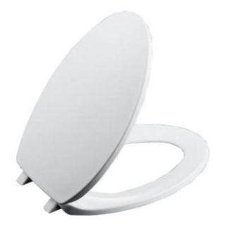 KOHLER Brevia Elongated Closed Front Toilet Seat with Quick Release Hinges in White K 4774 0