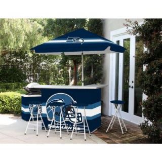 Best of Times Seattle Seahawks All Weather Patio Bar Set with 6 ft. Umbrella 2003W1218