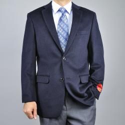 Mens Navy Blue Wool/ Cashmere Jacket  ™ Shopping   Big