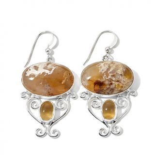 Jay King Graveyard Point Chalcedony and Citrine Sterling Silver Earrings   7719073