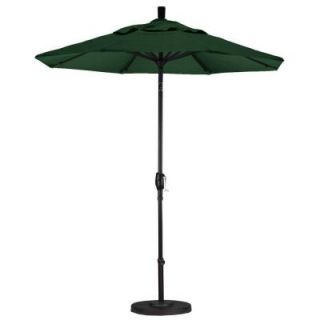 California Umbrella 7 1/2 ft. Fiberglass Push Tilt Patio Umbrella in Hunter Green Olefin GSPT758302 F08