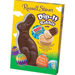 Russell Stover Milk Chocolate Flatback Dip It Rabbit , 6oz