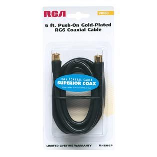 RCA Coaxial RGB Gold Cable 6 ft.   TVs & Electronics   Cables