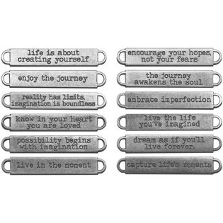Idea Ology Metal Word Bands .375X2.375 Antique Nickel   Home