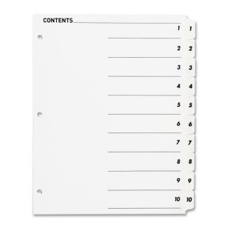 Sparco Quick Index Dividers w/Table Of Cont. Page   10/ST   16697327