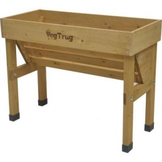 VegTrug Wall Hugger 40 in. W x 30 in. H Wooden Raised Bed Planter Stand VTW0381