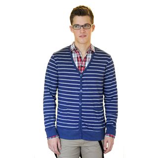 Something Strong Mens Slim Fit Striped Cardigan  