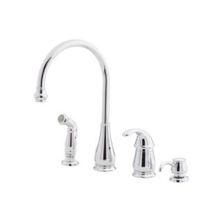 Pfister Treviso Single Handle Widespread Kitchen Faucet with Soap