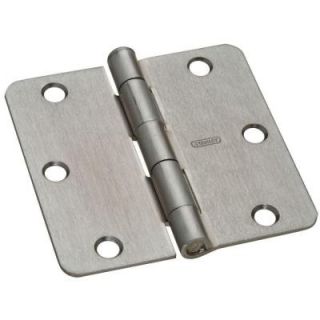 Stanley National Hardware 3 1/2 in. x 3 1/2 in. Round Corner 1/4 in. Residential Radius Hinge RD741 3.5X3.5 BA 26D