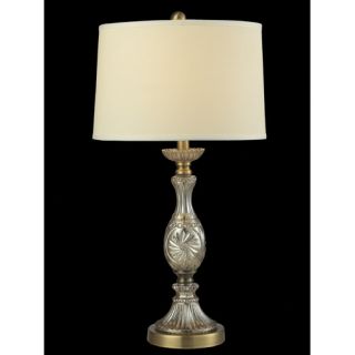 Golden Crystal 26.8 H Table Lamp with Drum Shade by Dale Tiffany