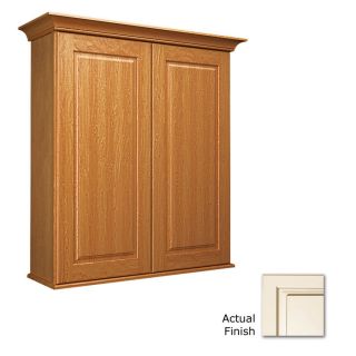 KraftMaid 27 in W x 30 in H x 8 in D Canvas with Cocoa Glaze Maple Bathroom Wall Cabinet