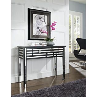 Powell Black & Mirror 1 Drawer Sofa Table   Home   Furniture