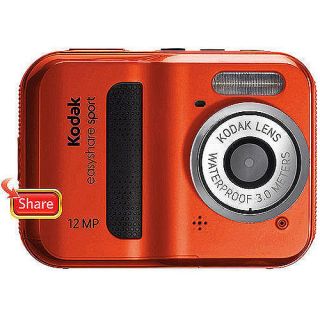 Kodak EasyShare Sport C123 Red 12MP Digital Camera, 2.4" LCD Display