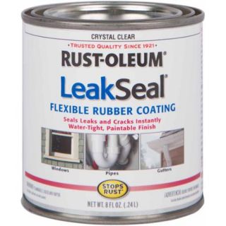 Rust Oleum LeakSeal Flexible Rubber Coating, 1/2 pt, Clear