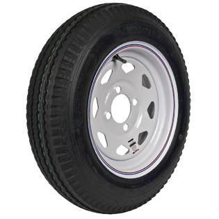 Loadstar 480 12 LRB Trailer Tire and 4 Hole Custom Spoke Wheel   Lawn