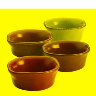 Rachael Ray Cucina Stoneware 4 Piece Dipping Cup Set, Assorted