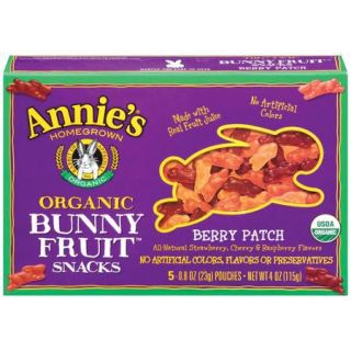 Annie's Homegrown Organic Bunny Berry Patch Fruit Snacks, 5ct