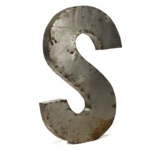 Letter S Metal Wall Art   24W x 36H in.