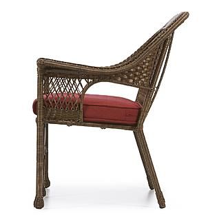 Garden Oasis  Fox River Stackable Wicker Loveseat   Brown with Red
