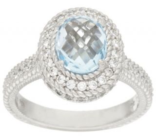 Judith Ripka Sterling Faceted Gemstone & Diamonique Ring   J296997 —