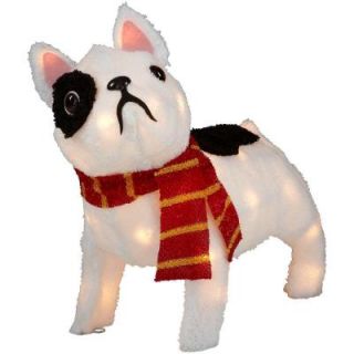 Home Accents Holiday 18 in. Pre Lit Fuzzy Dog TY485 1514