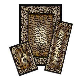 Capri Leopard Skin 3 Piece Area Rug Set   Home   Home Decor   Rugs