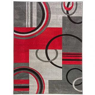 Well Woven Well Woven Modern Ruby Galaxy Waves Shades of Grey & Red 20