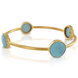 West Coast Jewelry ELYA Designs 22k Goldplated Turquoise Bracelet
