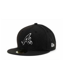 New Era Atlanta Braves Black and White Fashion 59FIFTY Cap   Sports