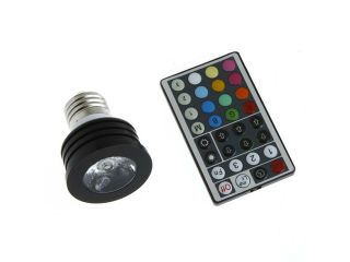AC 100 240V Colorful LED RGB 4W E27 Light Bulb Lamp Spotlight with Remote Control
