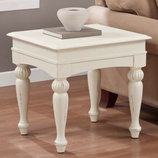 Upton Home Quincy White End Display Table