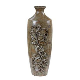 Large Moss Floral Ceramic Vase