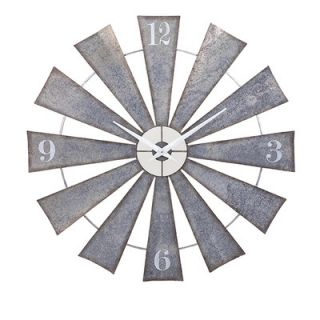 One Allium Way 48 Ward Metal Windmill Wall Clock