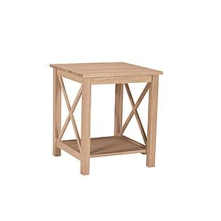 International Concepts Hampton End Table Unfinished   Home   Furniture