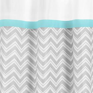 Sweet Jojo Designs Gray and Turquoise Zig Zag Collection Shower