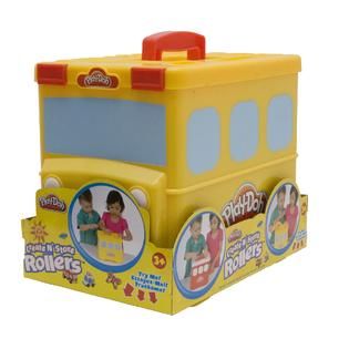 Play Doh Create N Store Rollers School Bus   Toys & Games   Arts