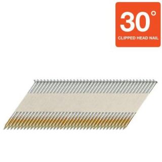 Hitachi 3 1/2 in. x 0.131 in. Clipped Head Smooth Shank Hot Dipped Galvanized Framing Nails (2,500 Pack) 15144