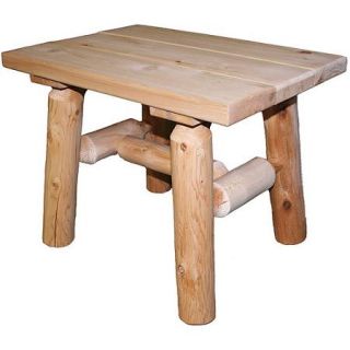 Cedar Log End Table
