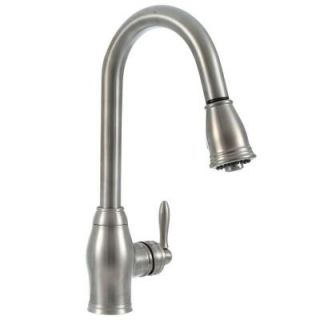 Pegasus Newbury Single Handle Pull Down Sprayer Kitchen Faucet with Ceramic Disc Cartridge in Brushed Nickel FP0A5013BNV