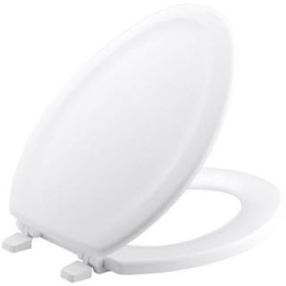 KOHLER Stonewood Elongated Closed Front Toilet Seat with Quick Release Hinges in White K 4814 0