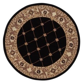 Home Decorators Collection Windsor Black 8 ft. Round Area Rug 3833345210