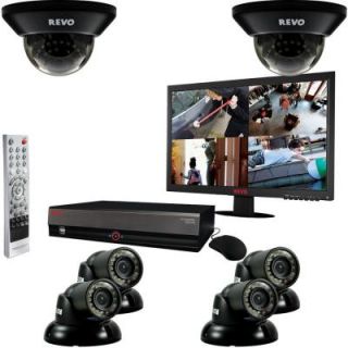 Revo 8 Channel 1TB DVR Surveillance System with (6) 700TVL 100 ft. Night Vision Cameras and 18.5 in. Monitor R84D2GT4GM18 1T