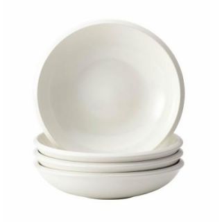 Rachael Ray Dinnerware Rise 4 Piece Stoneware Soup and Pasta Bowl Set in White 58714