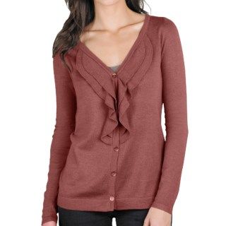 Lilla P Ruffled Cardigan Sweater (For Women) 4572W